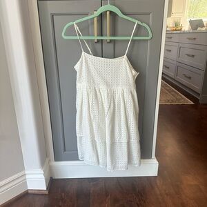 Urban Outfitters White Eyelet Mini Dress